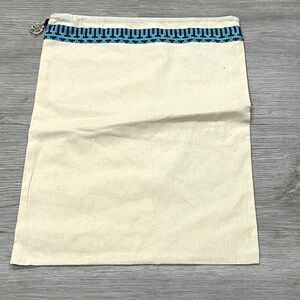 TORY BURCH | TWO Cream DUST BAG with Blue Trim